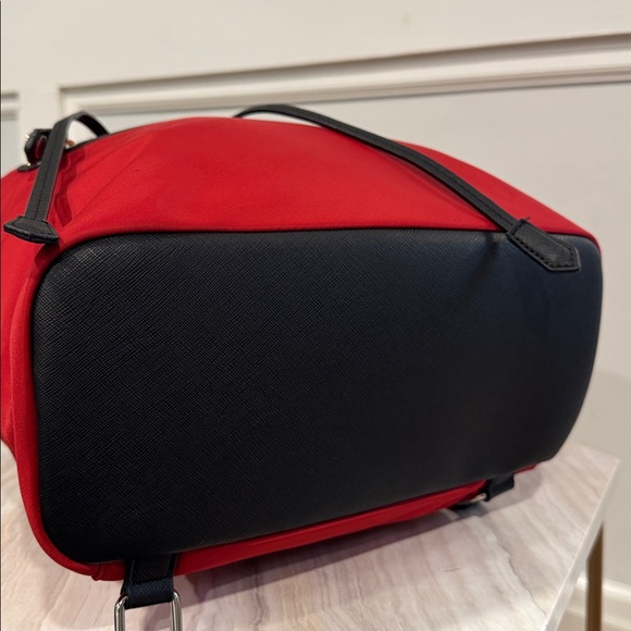 Karl Lagerfeld Backpack Red Black Nylon Bag - Picture 9 of 17